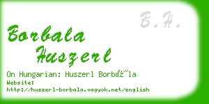 borbala huszerl business card
